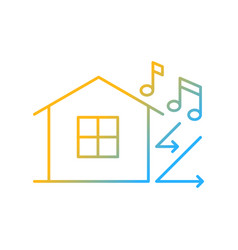 Sound Insulation Gradient Linear Icon