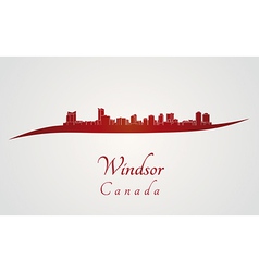 Windsor Skyline In Red