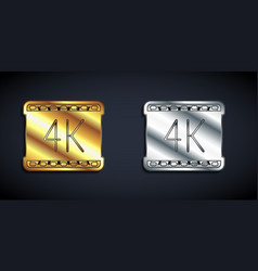 Gold And Silver 4k Movie Tape Frame Icon