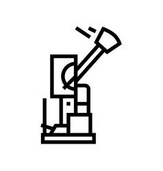 Impact Testing Materials Engineering Line Icon