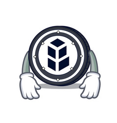 Tired Bancor Coin Mascot Cartoon