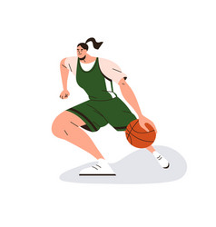 Woman Sports Player Playing Basketball Female