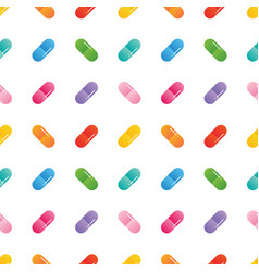 Colorful Pills Medications Seamless Pattern