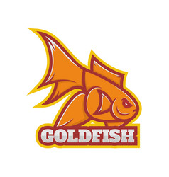 Logo Goldfish Simple Mascot Style