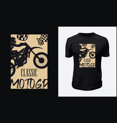 Motorcycle And Racing T Shirt Design Graphic