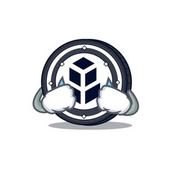 Crying Bancor Coin Mascot Cartoon