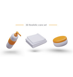 Set Of Care Cosmetics Mockup Various Types