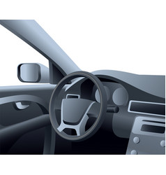 Simple Modern Car Interior Steering Wheel