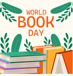 World Book Day In Flat Design Style