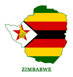 Zimbabwe National Flag Map Design