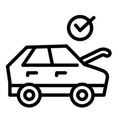 Approved Car Sharing Icon Outline Style