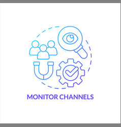 Monitor Channels Blue Gradient Concept Icon