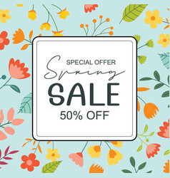 Spring Sale Banner Background Template