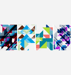 Triangle Poster Set For Wallpaper Business Card