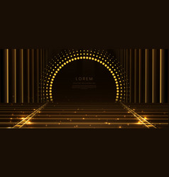 Elegant Golden Scene Dot Circle Glowing