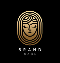 Golden Luxury Beauty Women Logo Design