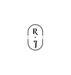 Rj Simple Wedding Logo Initial Concept With High