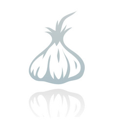 Grey Line Art Garlic Icon