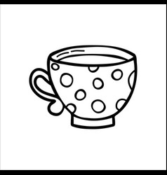 Polka Dots Cup Tea Or Coffee Mug Single Clipart