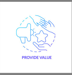 Provide Value Blue Gradient Concept Icon