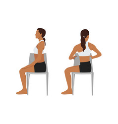 Chair Spinal Twist Ardha Matsyendrasana Exercise