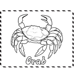 Crab Undersea Coloring Page For Kids