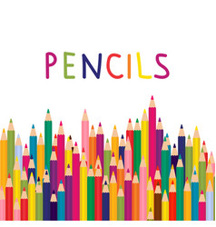 Colored Pencils Background Colorful Banner With