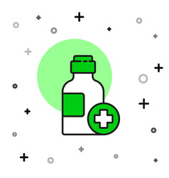 Filled Outline Bottle Of Medicine Syrup Icon