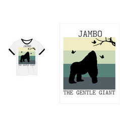 Jambo The Gentle Giant Gorilla Retro T Shirt