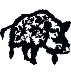 Wild Boar - Wildlife Scene Stencil