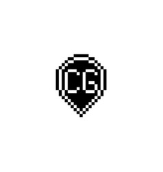 Cg Pixel Art Initial Logo