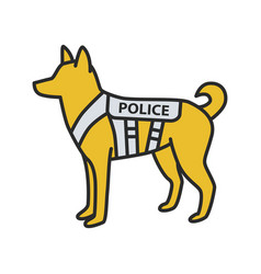 K9 Police Dog Color Icon