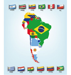 South American Divided By Countries