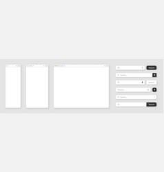 Blank Internet Browser Window With Various Search