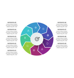 Creative Concept For Infographic With 9 Steps