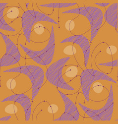 Orange And Pink Boomerang Shapes Seamless Pattern