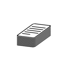 Stacked Pile Of Financial Documents Flat Icon