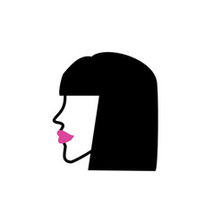 Beauty Salon Logo Girl Face Profile Barbershop