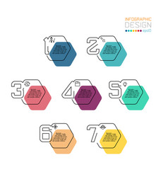 Black Line Minimal Infographic Design On Hexagon