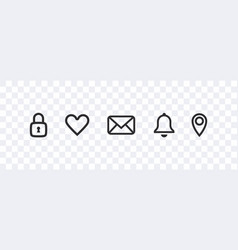 Functional Linear Web Icons Notification