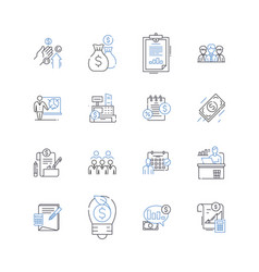 Organizational Strategy Line Icons Collection