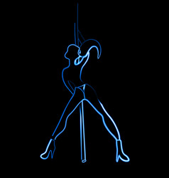 A Girl Performing Pole Dance