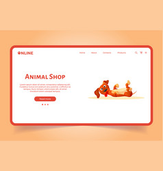 Animal Shop Landing Page Template Online Pet