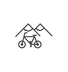 Biking Mountain Icon