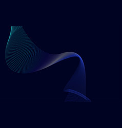 Abstract Blue Gradient Color Technology Line Wave