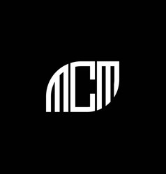 Mcm Letter Logo Design On Black Background