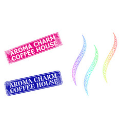 Rubber Aroma Charm Coffee House Stamps