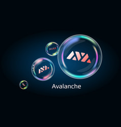 Avalanche Avax Token Symbol In Soap Bubble Coin