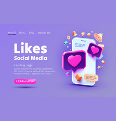 Phone Like Social Media Landing Page Web App