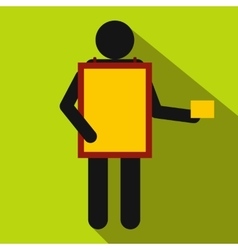 Sandwich Board Man Icon Flat Style